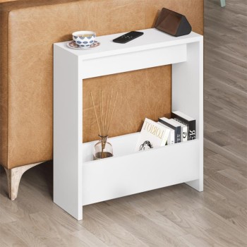 Τραπεζάκι βοηθητικό Simpi Megapap χρώμα λευκό 55x20x60εκ.