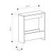 Τραπεζάκι βοηθητικό Simpi Megapap χρώμα sapphire oak 55x20x60εκ.