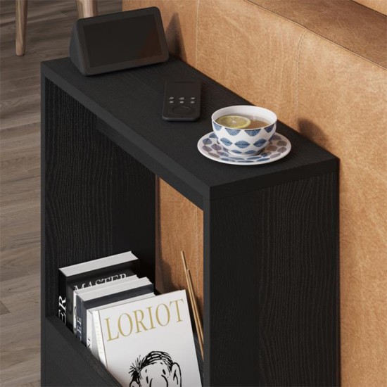 Τραπεζάκι βοηθητικό Simpi Megapap χρώμα black wood 55x20x60εκ. Τραπεζάκι βοηθητικό Simpi Megapap χρώμα black wood 55x20x60εκ.