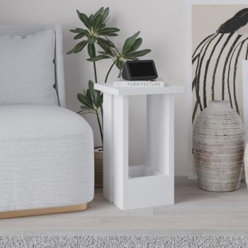 Τραπεζάκι βοηθητικό Tasos Megapap χρώμα λευκό 30x30x50,3εκ.