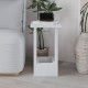Τραπεζάκι βοηθητικό Tasos Megapap χρώμα λευκό 30x30x50,3εκ.