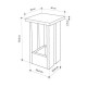 Τραπεζάκι βοηθητικό Tasos Megapap χρώμα sepet oak 30x30x50,3εκ.