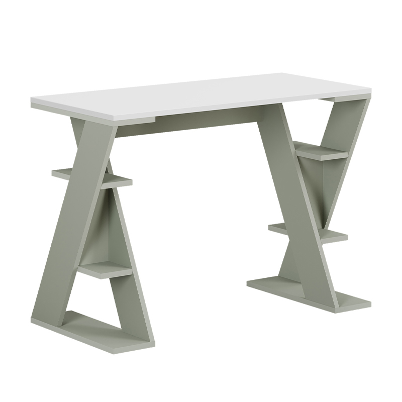 Γραφείο εργασίας Papillon Megapap χρώμα ash green - λευκό 106x50x75εκ