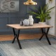 Τραπέζι Walter Megapap Mdf - μεταλλικό χρώμα ακακίας 140x80x75εκ. Τραπέζι Walter Megapap Mdf - μεταλλικό χρώμα ακακίας 140x80x75εκ.
