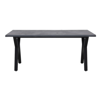 Τραπέζι Walter Megapap Mdf - μεταλλικό χρώμα σκούρο γκρι σκυροδέματος 140x80x75εκ.