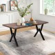 Τραπέζι Walter Megapap Mdf - μεταλλικό χρώμα καρυδί 160x80x75εκ. Τραπέζι Walter Megapap Mdf - μεταλλικό χρώμα καρυδί 160x80x75εκ.