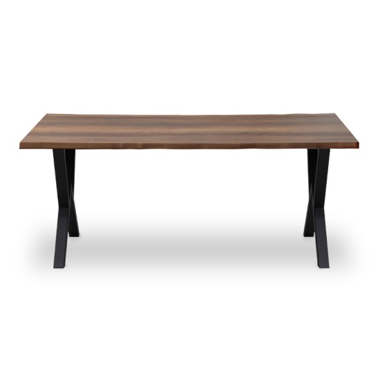 Τραπέζι Walter Megapap Mdf - μεταλλικό χρώμα καρυδί 160x80x75εκ. Τραπέζι Walter Megapap Mdf - μεταλλικό χρώμα καρυδί 160x80x75εκ.