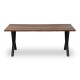 Τραπέζι Walter Megapap Mdf - μεταλλικό χρώμα καρυδί 160x80x75εκ. Τραπέζι Walter Megapap Mdf - μεταλλικό χρώμα καρυδί 160x80x75εκ.