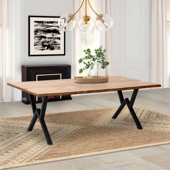 Τραπέζι Walter Megapap Mdf - μεταλλικό χρώμα ακακίας 200x100x75εκ. Τραπέζι Walter Megapap Mdf - μεταλλικό χρώμα ακακίας 200x100x75εκ.