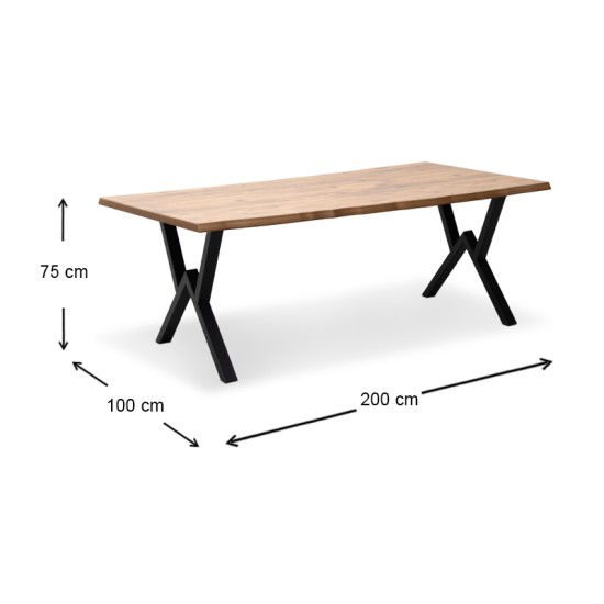 Τραπέζι Walter Megapap Mdf - μεταλλικό χρώμα ακακίας 200x100x75εκ. Τραπέζι Walter Megapap Mdf - μεταλλικό χρώμα ακακίας 200x100x75εκ.