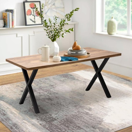 Τραπέζι Jeremy Megapap Mdf - μεταλλικό χρώμα ακακίας 160x80x75εκ. Τραπέζι Jeremy Megapap Mdf - μεταλλικό χρώμα ακακίας 160x80x75εκ.