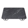 Τραπεζάκι σαλονιού Jemmy Megapap Mdf - μεταλλικό χρώμα μαύρο εφέ μαρμάρου 90x55x33εκ.