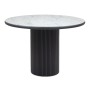 Τραπέζι Borno Megapap χρώμα μαύρο - λευκό εφέ μαρμάρου Ø115x79 εκ.