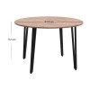 Τραπέζι Zeno Megapap χρώμα ακακίας Ø110x73,5εκ.