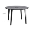 Τραπέζι Zeno Megapap χρώμα σκούρο γκρι σκυροδέματος Ø110x73,5εκ.