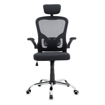 Καρέκλα γραφείου διευθυντική Falcon Megapap με ύφασμα Mesh χρώμα μαύρο 68x65x119/129εκ.