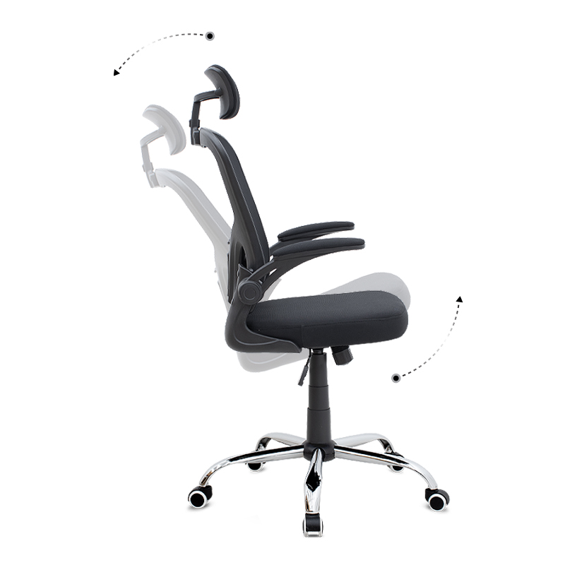 Καρέκλα γραφείου διευθυντική Falcon Megapap με ύφασμα Mesh χρώμα μαύρο 68x65x119/129εκ.