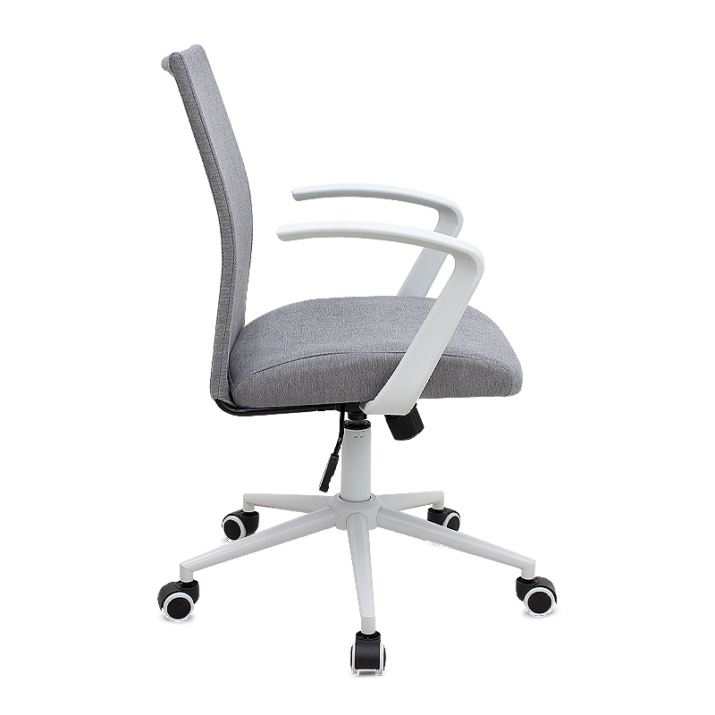 Καρέκλα γραφείου Berlin Megapap υφασμάτινη χρώμα γκρι - λευκό 64x63x89/96εκ.