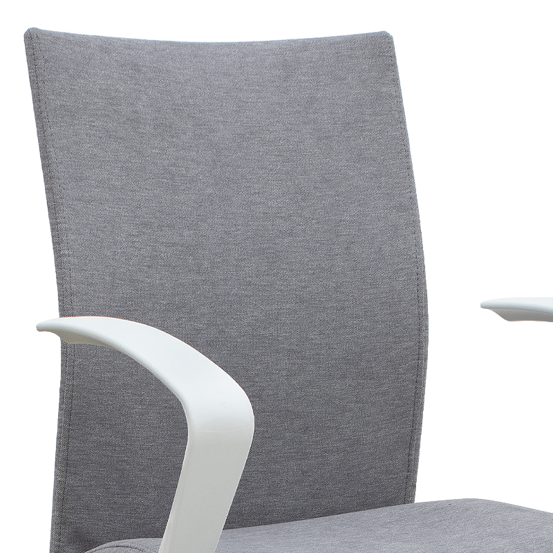 Καρέκλα γραφείου Berlin Megapap υφασμάτινη χρώμα γκρι - λευκό 64x63x89/96εκ.