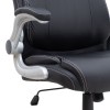 Καρέκλα γραφείου διευθυντική Gustavo Megapap από τεχνόδερμα χρώμα μαύρο 69x65x116/126εκ.