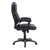 Καρέκλα γραφείου διευθυντική Morgan Megapap από τεχνόδερμα χρώμα μαύρο 67x65x112/122εκ.