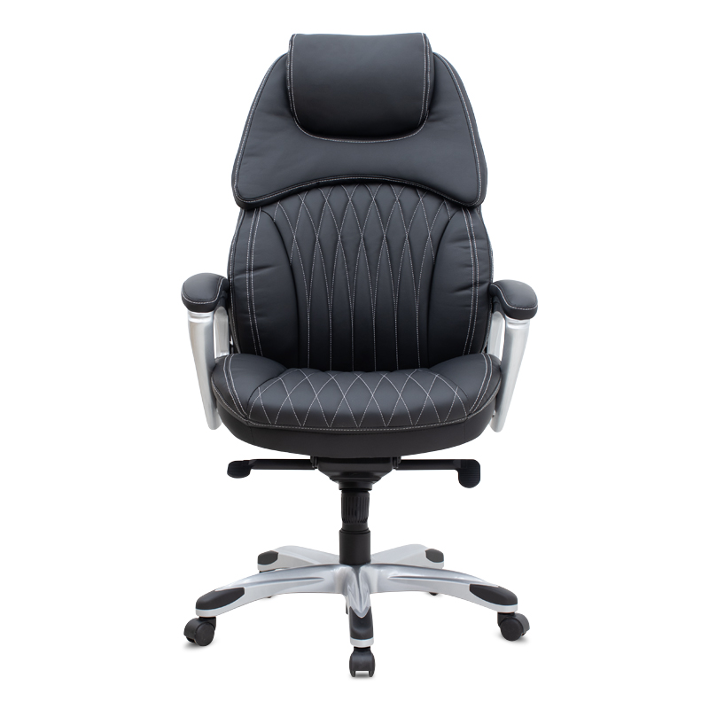 Καρέκλα γραφείου διευθυντική Duke Megapap από τεχνόδερμα χρώμα μαύρο 72x70x120/125εκ.