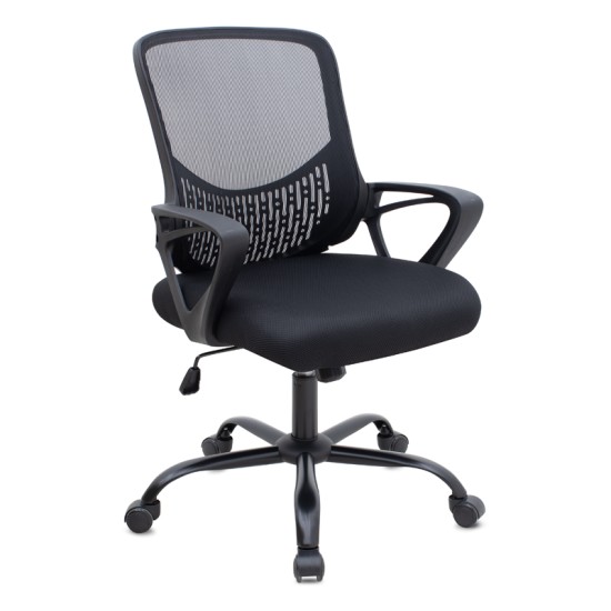 Καρέκλα γραφείου Freda Megapap με ύφασμα Mesh χρώμα μαύρο 65x65x90/100εκ. Καρέκλα γραφείου Freda Megapap με ύφασμα Mesh χρώμα μαύρο 65x65x90/100εκ.
