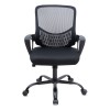 Καρέκλα γραφείου Freda Megapap με ύφασμα Mesh χρώμα μαύρο 65x65x90/100εκ.