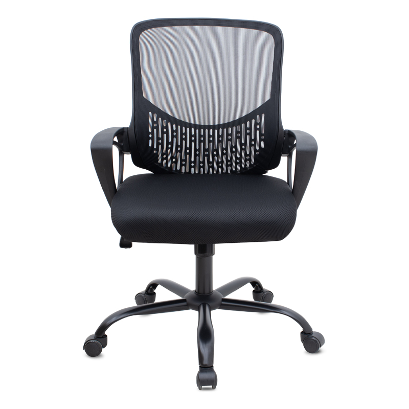 Καρέκλα γραφείου Freda Megapap με ύφασμα Mesh χρώμα μαύρο 65x65x90/100εκ.