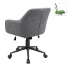 Καρέκλα γραφείου Alice Megapap υφασμάτινη χρώμα γκρι 61x61x80/90εκ.
