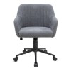 Καρέκλα γραφείου Alice Megapap υφασμάτινη χρώμα γκρι 61x61x80/90εκ.