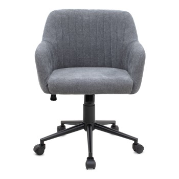 Καρέκλα γραφείου Alice Megapap υφασμάτινη χρώμα γκρι 61x61x80/90εκ.