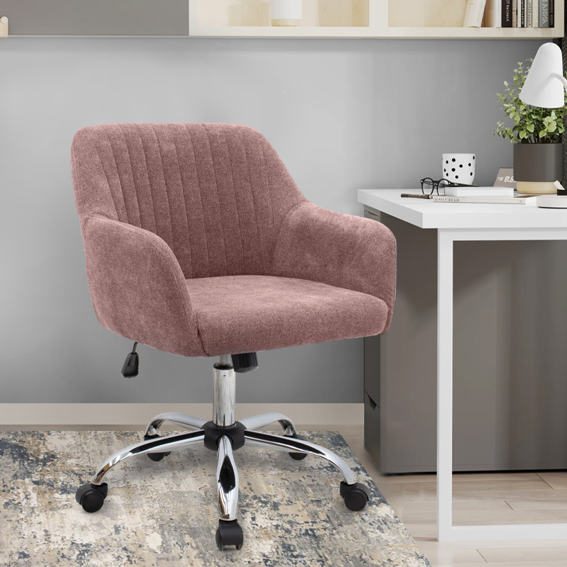 Καρέκλα γραφείου Lana Megapap υφασμάτινη χρώμα σάπιο μήλο 61x61x80/90εκ.