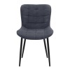 Καρέκλα τραπεζαρίας Chiara Megapap ανθρακί ύφασμα - μεταλλικό μαύρο πόδι 48x58x81εκ.