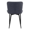 Καρέκλα τραπεζαρίας Chiara Megapap ανθρακί ύφασμα - μεταλλικό μαύρο πόδι 48x58x81εκ.