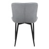 Καρέκλα τραπεζαρίας Chiara Megapap γκρι ύφασμα - μεταλλικό μαύρο πόδι 48x58x81εκ.