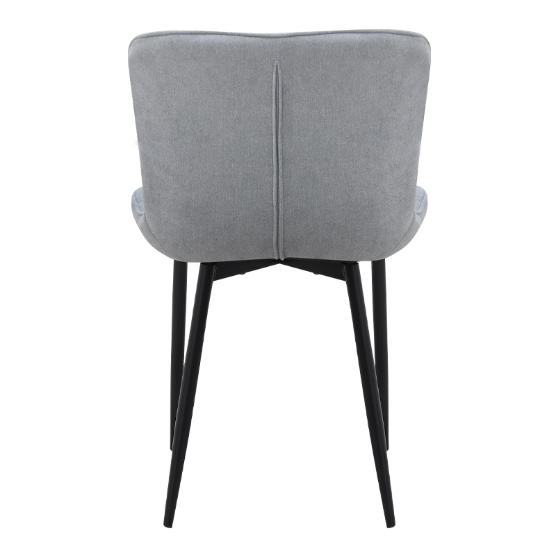Καρέκλα τραπεζαρίας Chiara Megapap γκρι ύφασμα - μεταλλικό μαύρο πόδι 48x58x81εκ.