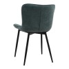 Καρέκλα τραπεζαρίας Chiara Megapap πράσινο ύφασμα - μεταλλικό μαύρο πόδι 48x58x81εκ.