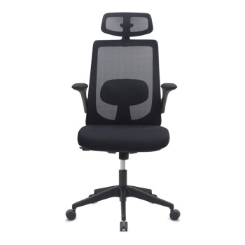 Καρέκλα γραφείου διευθυντική Belora Megapap με ύφασμα Mesh χρώμα μαύρο 63,5x62x117/127εκ.