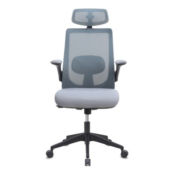 Καρέκλα γραφείου διευθυντική Belora Megapap με ύφασμα Mesh χρώμα γκρι 63,5x62x117/127εκ.