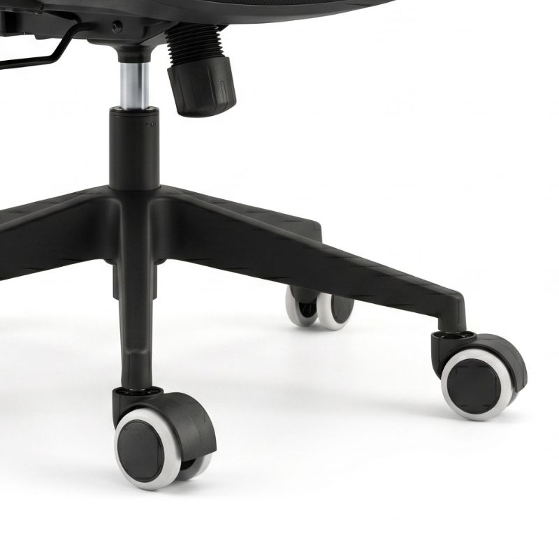 Ανταλλακτικά Ροδάκια Megapap για καρέκλες γραφείου σετ 5 τμχ χρώμα μαύρο - λευκό