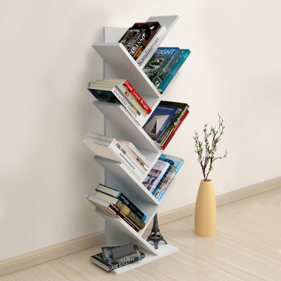 Βιβλιοθήκη μελαμίνης Milton Megapap χρώμα λευκό 44x22x121εκ. Βιβλιοθήκη μελαμίνης Milton Megapap χρώμα λευκό 44x22x121εκ.