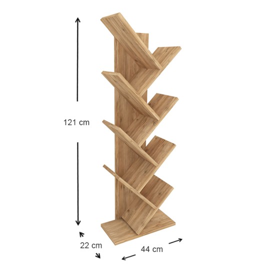 Βιβλιοθήκη μελαμίνης Milton Megapap χρώμα pine oak 44x22x121εκ. Βιβλιοθήκη μελαμίνης Milton Megapap χρώμα pine oak 44x22x121εκ.