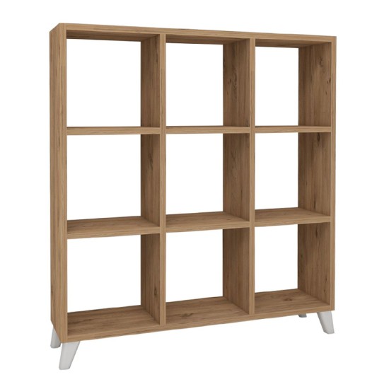 Βιβλιοθήκη μελαμίνης Saul Megapap χρώμα pine oak 88,2x20x88,2εκ. Βιβλιοθήκη μελαμίνης Saul Megapap χρώμα pine oak 88,2x20x88,2εκ.