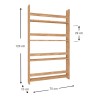 Επιτοίχια βιβλιοθήκη - ραφιέρα Montessori Megapap χρώμα pine oak 74x10x120εκ.