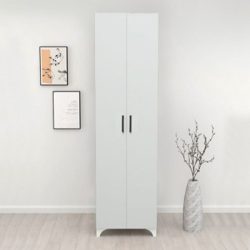 Ντουλάπα - Παπουτσοθήκη Lilly Megapap χρώμα λευκό 49x32x178εκ.