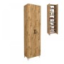 Ντουλάπα - Παπουτσοθήκη Lilly Megapap χρώμα pine oak 49x32x178εκ.