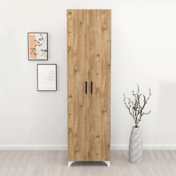 Ντουλάπα - Παπουτσοθήκη Lilly Megapap χρώμα pine oak 49x32x178εκ.