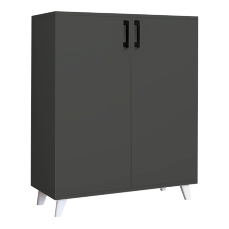 Ντουλάπι κουζίνας/μπάνιου - Παπουτσοθήκη Lilly Megapap χρώμα ανθρακί 72x32,5x88εκ.