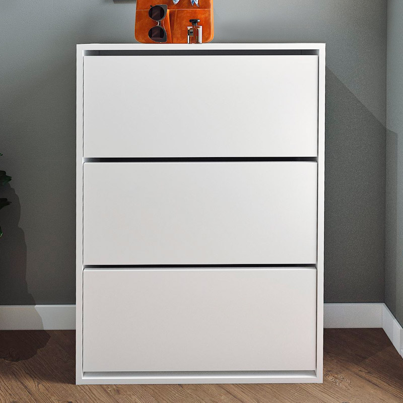 Παπουτσοθήκη Nave Megapap 18 ζευγών χρώμα λευκό 73,6x24x110εκ.